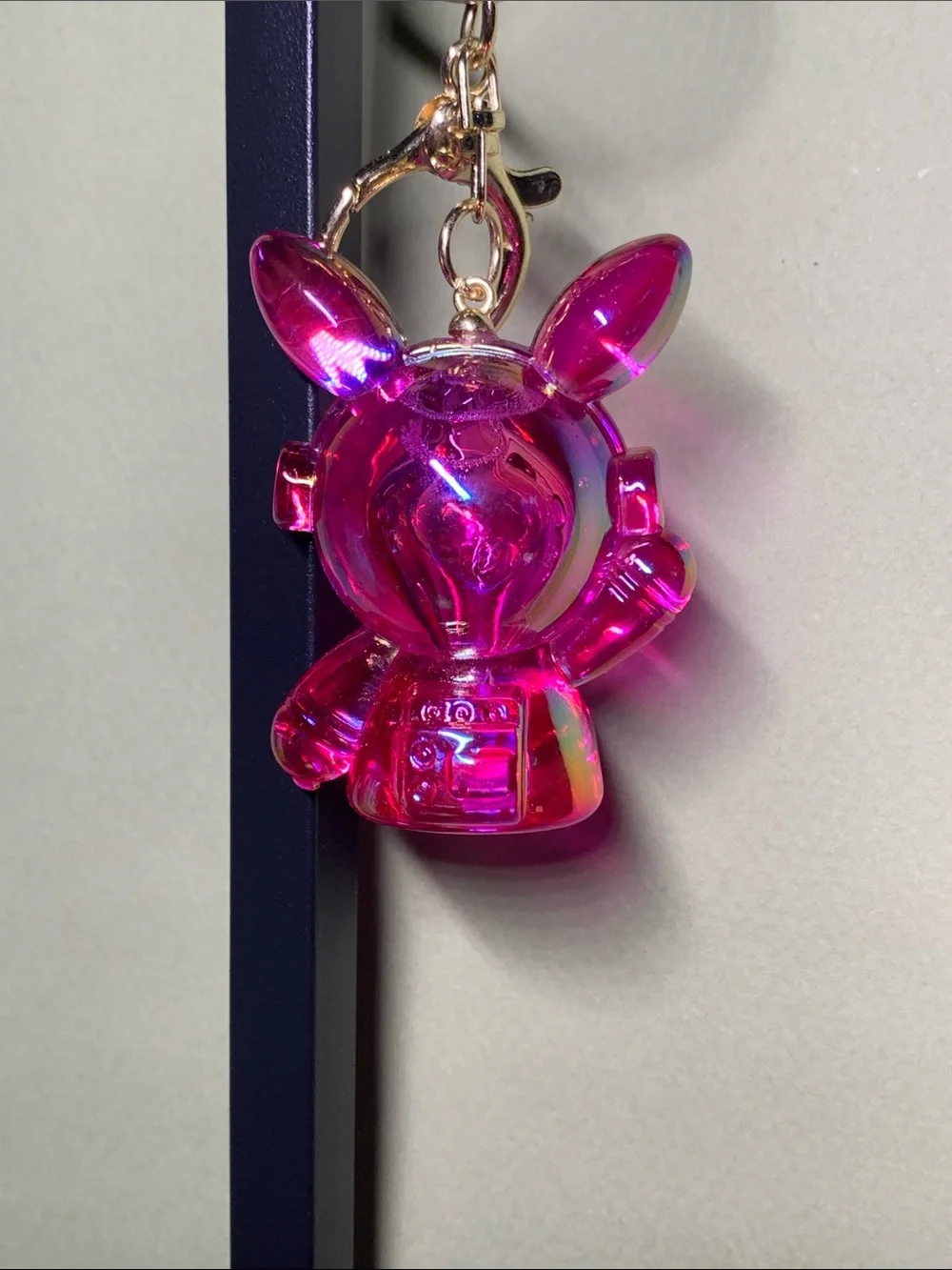 Charm Buddy Keychain - Pink Astronaut Bunny